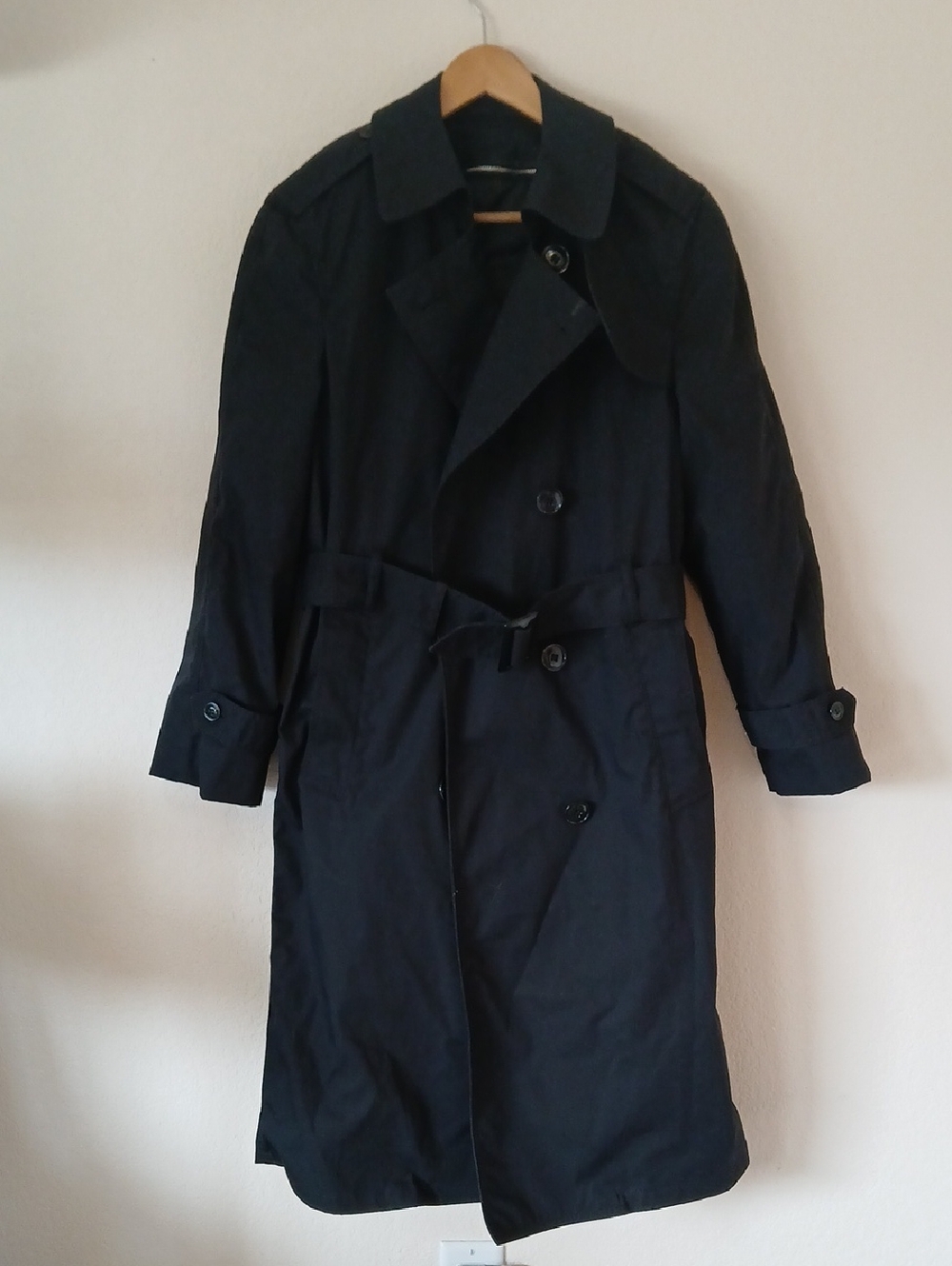 DSCP Garrison Vollection All Weather Black Military Trenchcoat Insulated